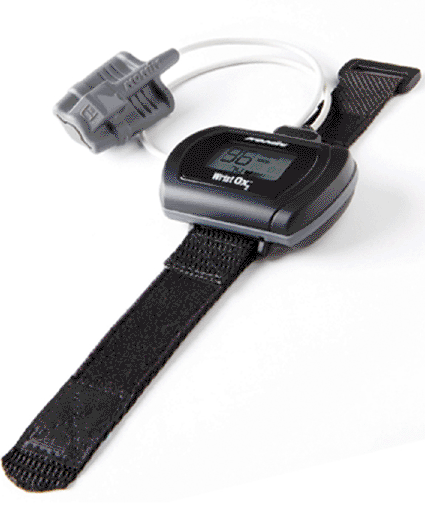 Image: The Nonin WristOx2 3150 SpO2 meter (photo courtesy Nonin Medical).